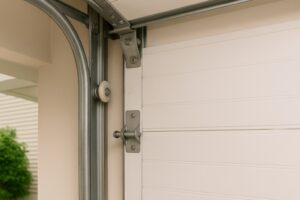 Garage door track repair