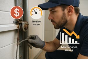 Garage door cable repair