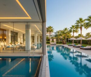 indoor and outdoor swimming pools