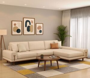 l shape sofa design from wooden street