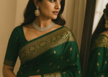 Wardrobe Essential: Green Paithani Saree Sophistication | House of Hind