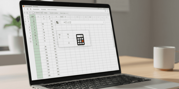 division formula in excel